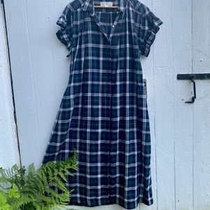 NWT Trovata Birds of Paradis plaid dress